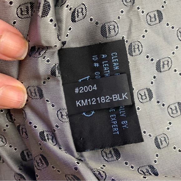 Kenneth Cole Reaction Genuine Quilted Black Leather Jacket Size Small - Picture 11 of 16